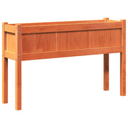 Vidaxl plantenbak met poten 110x31x70 cm grenenhout wasbruin - afbeelding 2