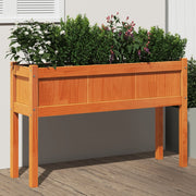 Vidaxl plantenbak met poten 110x31x70 cm grenenhout wasbruin - afbeelding 1