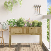 Vidaxl plantenbak met poten 110x31x70 cm geïmpregneerd grenenhout - afbeelding 3