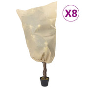Vidaxl plantenhoezen met trekkoord 8 st 70 g m² 0,8x1 m - afbeelding 1