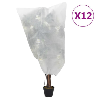 Vidaxl plantenhoezen met trekkoord 12 st 70 g m² 0,8x1 m