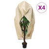 Vidaxl plantenhoezen met ritssluiting 4 st 70 g m² 3,93x3 m