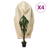 Vidaxl plantenhoezen met ritssluiting 4 st 70 g m² 3,93x3,5 m