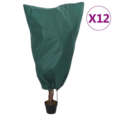Vidaxl plantenhoezen met trekkoord 12 st 70 g m² 0,8x1,2 m