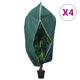 Vidaxl plantenhoezen met ritssluiting 4 st 70 g m² 3,93x3 m
