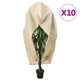 Vidaxl plantenhoezen met ritssluiting 10 st 70 g m² 3,93x3 m