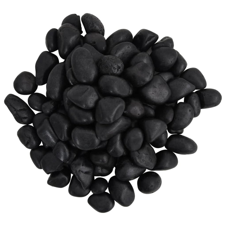Vidaxl kiezelstenen gepolijst 2-5 cm 10 kg zwart