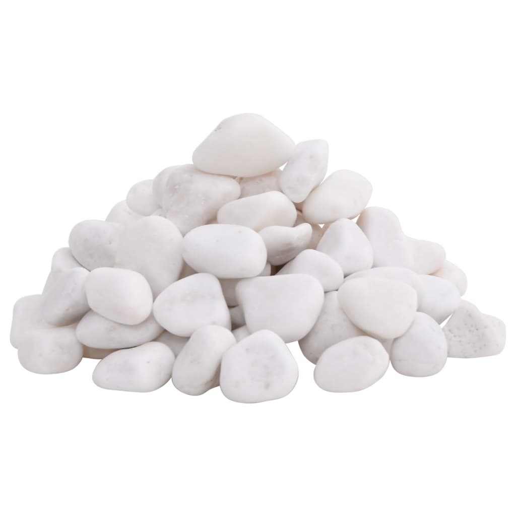 Vidaxl kiezelstenen gepolijst 2-5 cm 10 kg wit