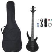 Vidaxl basgitaar voor beginners elektrisch met tas 4 4 46 zwart - afbeelding 2