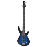 Vidaxl basgitaar voor beginners elektrisch met tas 4 4 46 blauw zwart - afbeelding 3