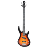 Vidaxl basgitaar voor beginners elektrisch met tas 4 4 46 bruin zwart - afbeelding 3