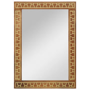 Vidaxl badkamerspiegel 50x70x2,5 cm massief mangohout en glas - afbeelding 2