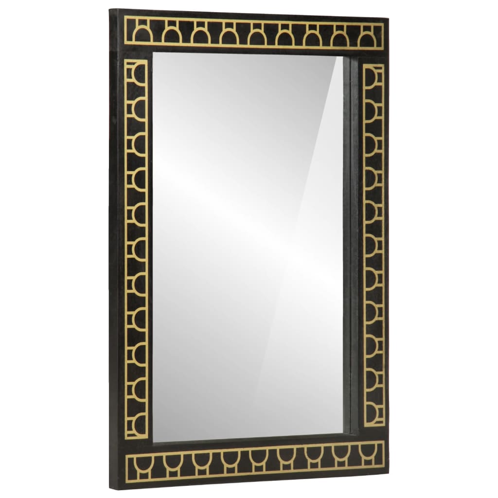 Vidaxl badkamerspiegel 50x70x2,5 cm massief mangohout en glas