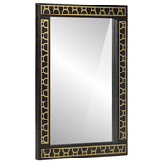 Vidaxl badkamerspiegel 50x70x2,5 cm massief mangohout en glas - afbeelding 1