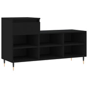 Vidaxl schoenenkast 102x36x60 cm bewerkt hout zwart - afbeelding 2