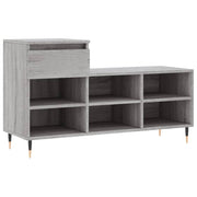 Vidaxl schoenenkast 102x36x60 cm bewerkt hout sonoma grijs - afbeelding 2
