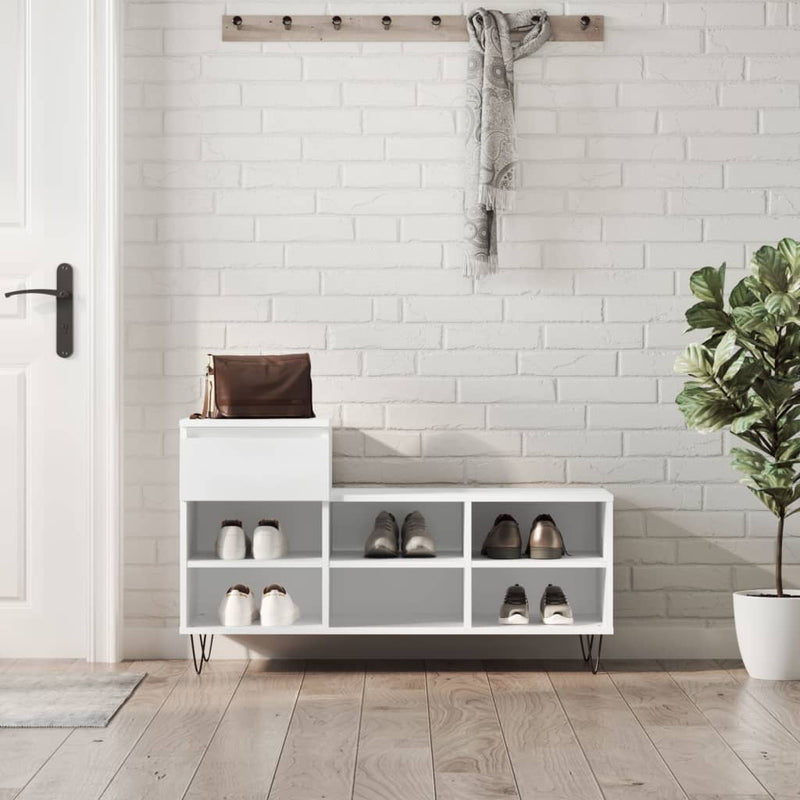 Vidaxl schoenenkast 102x36x60 cm bewerkt hout wit