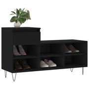 Vidaxl schoenenkast 102x36x60 cm bewerkt hout zwart - afbeelding 3
