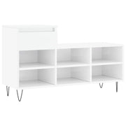 Vidaxl schoenenkast 102x36x60 cm bewerkt hout hoogglans wit - afbeelding 2