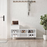 Vidaxl schoenenkast 102x36x60 cm bewerkt hout hoogglans wit - afbeelding 1