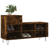 Vidaxl schoenenkast 102x36x60 cm bewerkt hout gerookt eikenkleurig - afbeelding 3