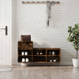 Vidaxl schoenenkast 102x36x60 cm bewerkt hout gerookt eikenkleurig - afbeelding 1