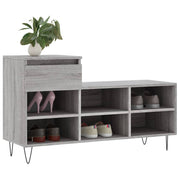 Vidaxl schoenenkast 102x36x60 cm bewerkt hout sonoma grijs - afbeelding 3