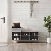 Vidaxl schoenenkast 102x36x60 cm bewerkt hout sonoma grijs - afbeelding 1