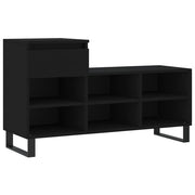 Vidaxl schoenenkast 102x36x60 cm bewerkt hout zwart - afbeelding 2
