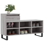 Vidaxl schoenenkast 102x36x60 cm bewerkt hout sonoma grijs - afbeelding 3