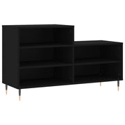Vidaxl schoenenkast 102x36x60 cm bewerkt hout zwart - afbeelding 2