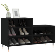 Vidaxl schoenenkast 102x36x60 cm bewerkt hout zwart - afbeelding 3