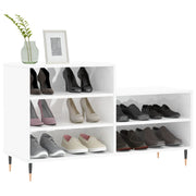 Vidaxl schoenenkast 102x36x60 cm bewerkt hout hoogglans wit - afbeelding 3