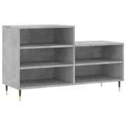 Vidaxl schoenenkast 102x36x60 cm bewerkt hout betongrijs - afbeelding 2