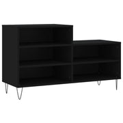 Vidaxl schoenenkast 102x36x60 cm bewerkt hout zwart - afbeelding 2