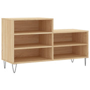 Vidaxl schoenenkast 102x36x60 cm bewerkt hout sonoma eikenkleurig - afbeelding 2