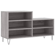 Vidaxl schoenenkast 102x36x60 cm bewerkt hout sonoma grijs - afbeelding 2
