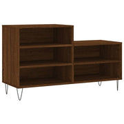 Vidaxl schoenenkast 102x36x60 cm bewerkt hout bruin eikenkleur - afbeelding 2