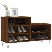 Vidaxl schoenenkast 102x36x60 cm bewerkt hout bruin eikenkleur - afbeelding 3