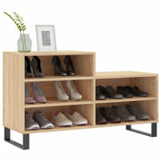 Vidaxl schoenenkast 102x36x60 cm bewerkt hout sonoma eikenkleurig - afbeelding 3
