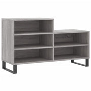 Vidaxl schoenenkast 102x36x60 cm bewerkt hout sonoma grijs - afbeelding 2