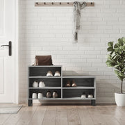 Vidaxl schoenenkast 102x36x60 cm bewerkt hout sonoma grijs - afbeelding 1