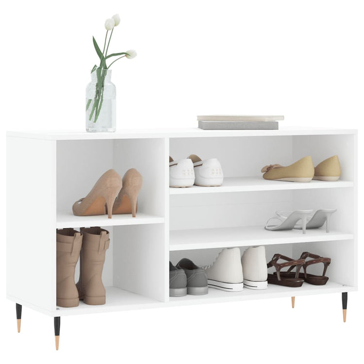 Vidaxl schoenenkast 102x36x60 cm bewerkt hout wit