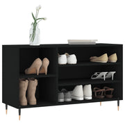 Vidaxl schoenenkast 102x36x60 cm bewerkt hout zwart - afbeelding 3