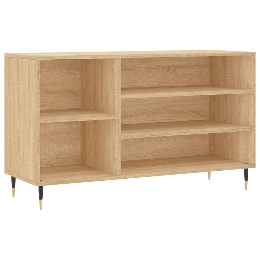 Vidaxl schoenenkast 102x36x60 cm bewerkt hout sonoma eikenkleurig