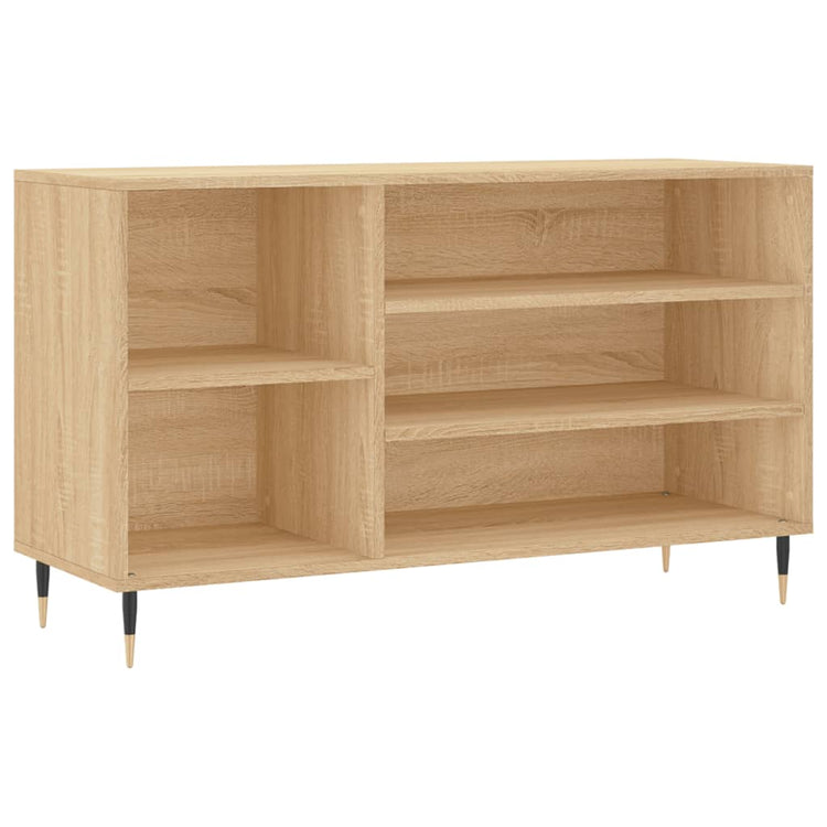 Vidaxl schoenenkast 102x36x60 cm bewerkt hout sonoma eikenkleurig