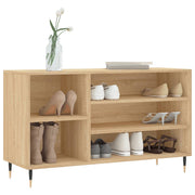 Vidaxl schoenenkast 102x36x60 cm bewerkt hout sonoma eikenkleurig - afbeelding 3