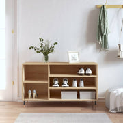 Vidaxl schoenenkast 102x36x60 cm bewerkt hout sonoma eikenkleurig - afbeelding 1