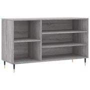 Vidaxl schoenenkast 102x36x60 cm bewerkt hout sonoma grijs - afbeelding 2