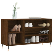 Vidaxl schoenenkast 102x36x60 cm bewerkt hout bruin eikenkleur - afbeelding 3